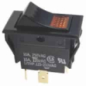 54-053 SPST 15A 1/2HP On-Off Snap-In Illum Amber Rocker Switch