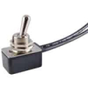 54-130 SPST 10A 1/3HP Off-On Wire Lead Bat Handle Toggle Switch