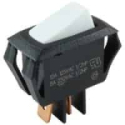 54-058 SPST 12A 1/2HP Off-(On) Mini Snap-in Nylon Rocker Switch