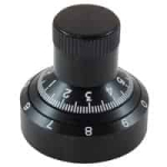 505-0001 KILO 411 10 Turn Black Vernier Dial 1/4 inch Shaft