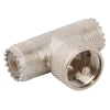 083-1T UHF Tee Adapter Jack-Plug-Jack (F-M-F)
